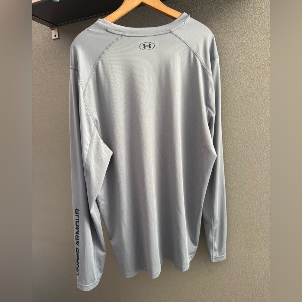Under Armour Drift Tide Crewneck Loose Long Sleeve Tee Gray 2XL XXL - Picture 6 of 12